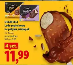Lidl Gelatelli Lody proteinowe na patyku, wielopak oferta