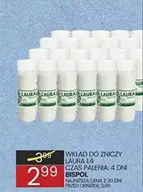 Wafelek Wkład do zniczy Laura 14 Valena Plus 4 dni oferta