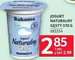 Selgros Jogurt naturalny gęsty 370 g Bakoma oferta