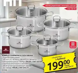 Selgros Komplet garnków 8 części Brava oferta