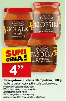 Twój Market Danie gotowe fasolka po bretońsku, gołąbki w sosie pomidorowym, klopski w sosie pomidorowym oferta