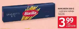 Selgros Makaron Barilla Spaghetti oferta
