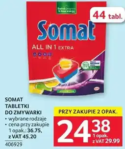 Selgros Tabletki SOMAT TABLETKI DO ZMYWARKI wybrane rodzaje oferta