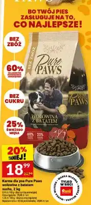 Twój Market Karma dla psa Pure Paws wołowina z batatem sucha oferta