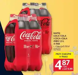 Selgros Napój Coca-Cola i Coca-Cola Zero 1,5 l 4-pak oferta