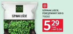 Selgros Szpinak liście porcjowany oferta