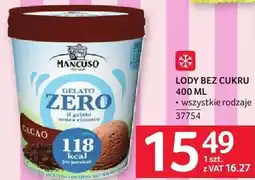 Selgros Lody bez cukru 400 ml Mancuso oferta