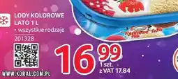 Selgros Lody kolorowe lato Koral 1l wszystkie rodzaje oferta