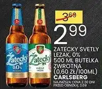 Wafelek Piwo Żatecky Svetly lezak 0% 500 ml butelka zwrotna (0.60 zł/100ml) Carlsberg oferta