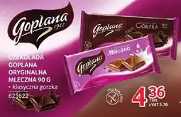 Selgros Czekolada Goplana oryginalna mleczna klasyczna gorzka oferta