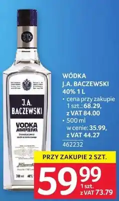 Selgros Wódka J.A. Baczewski 40% oferta