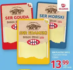 Selgros Ser plastry Mlekovita 500g wybrane rodzaje oferta