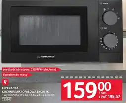 Selgros Kuchenka mikrofalowa ESPERANZA EKOOTIK oferta
