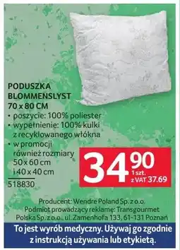 Selgros Poduszka Blommenslyst 70 x 80 cm oferta