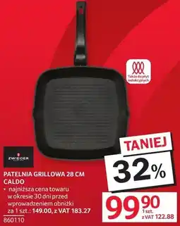 Selgros Patelnia grillowa PATELNIA GRILLOWA 28 CM CALDO oferta