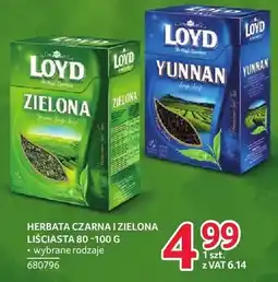 Selgros Herbata czarna i zielona Loyd liściasta różne rodzaje oferta