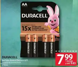 Selgros Baterie alkaliczne DURACELL AA 4 szt oferta