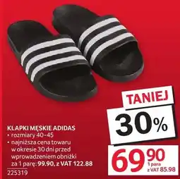 Selgros Klapki męskie Adidas rozmiary 40-45 oferta