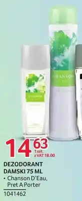 Selgros Dezodorant damski Chanson D'Eau oferta