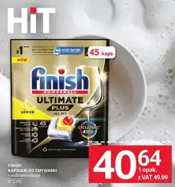 Selgros Kapsułki FINISH KAPSUŁKI DO ZMYWARKI wybrane rodzaje oferta