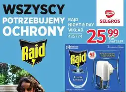Selgros Środek owadobójczy Raid Night & Day wkład 435774 oferta