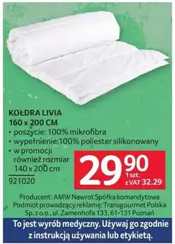Selgros Kołdra Livia 160 x 200 cm oferta