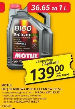Selgros Olej silnikowy MOTUL 8100 X-CLEAN 5W-30 oferta