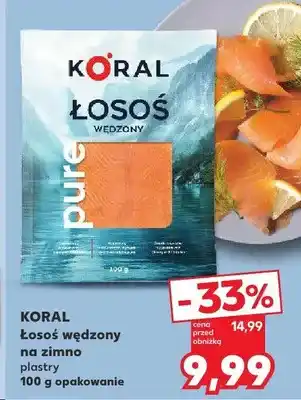 Kaufland Łosoś wędzony na zimno plastry oferta