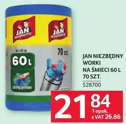 Selgros Worki Jan Niezbędny 60 l 70 szt oferta