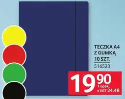 Selgros Teczka A4 z gumką TECZKA A4 Z GUMKĄ 10 SZT oferta