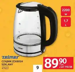 Selgros Czajnik ZELMER CZAJNIK CK1048024 SZKLANY oferta