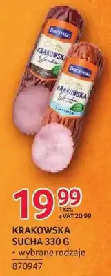 Selgros Kiełbasa Tarczyński Krakowska sucha 330g wybrane rodzaje oferta