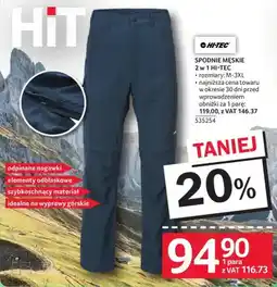 Selgros Spodnie męskie 2 w 1 Hi-Tec oferta