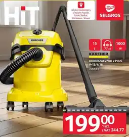 Selgros Odkurzacz KARCHER WD 2 PLUS V-15/4/18 oferta
