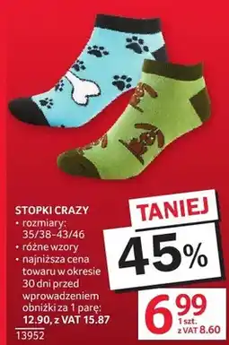 Selgros Skarpety stopki crazy różne wzory 35/38-43/46 oferta