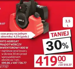 Selgros Agregat prądotwórczy inwertorowy 800 W oferta