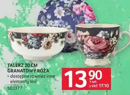 Selgros Talerz 20 cm granatowy róża oferta