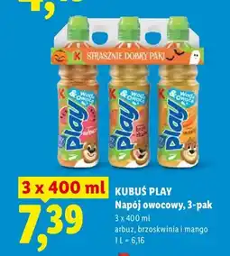 Lidl Napój owocowy arbuz, brzoskwinia i mango, 3-pak oferta