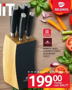 Selgros Komplet noży w bloku 5 części Deco Black oferta