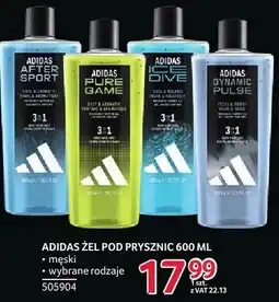 Selgros Żel pod prysznic Adidas 600 ml męski wybrane rodzaje oferta