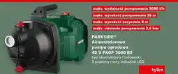 Kaufland Akumulatorowa pompa ogrodowa 40 V PAGP 3000 B2 oferta