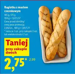 Lidl Bagietka z masłem czosnkowym oferta