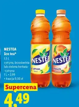 Lidl Ice tea cytryna, brzoskwinia lub zielona herbata-cytryna oferta