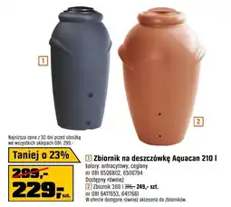 OBI Zbiornik na deszczówkę Aquacan 210 l antracytowy oferta