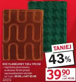 Selgros Koc flanelowy 130 x 170 cm oferta