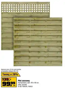 OBI Płot sosnowy impregnowany oferta