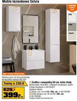 OBI Szafka z umywalką 50 cm, kolor biały oferta