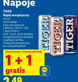 Lidl Napój energetyczny różne rodzaje oferta