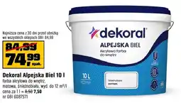 OBI Farba akrylowa Alpejska Biel do wnętrz, matowa, zmiezobotała, wyd. do 12 m²/l oferta