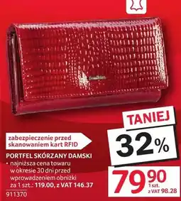 Selgros Portfel skórzany damski oferta
